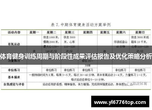体育健身训练周期与阶段性成果评估报告及优化策略分析